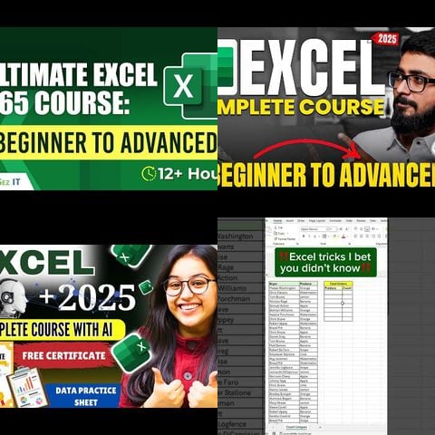 Excel Tutorial From Beginner to Pro thumbnail